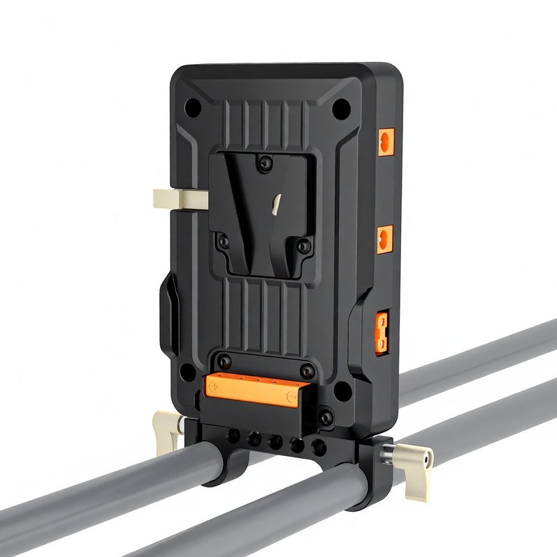 ZGCINE VM-VP1 Kit 1 V Mount Battery Plate V Lock Battery Adapter Plate Support Type-C PD Fast Charging / USB-A/ 14.8V D-TAP/ 12V DC/ 8.4V DC Multiple Outputs with 15mm Rod Clamp Replacement for Canon - Image 1