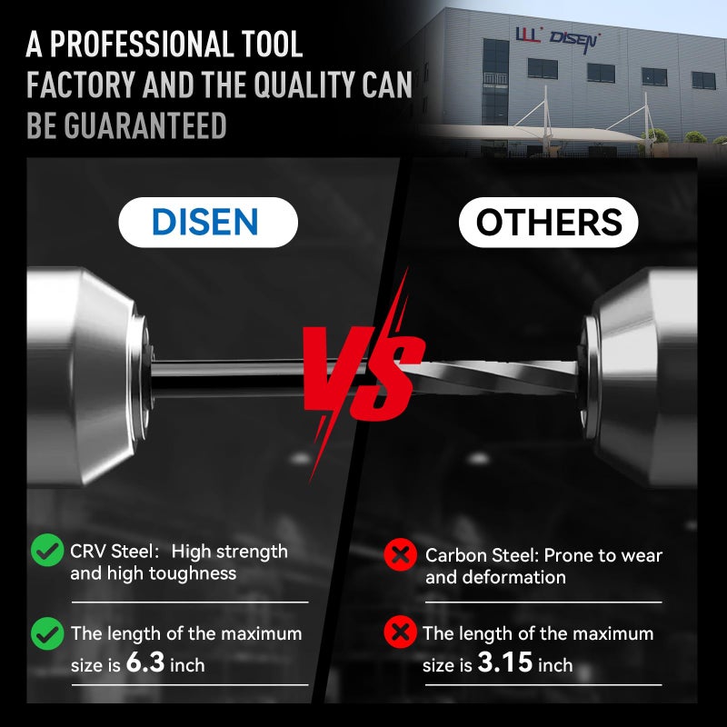 DISEN 13 Pieces Hex Key Allen Wrench Set SAE Size with Ball End, 1/20-3/8 Inch, Long Arm Ball Design, Chrome Vanadium Steel - Image 3