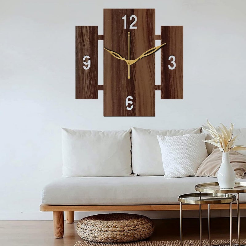 vpk ساعة حائط مربعة بدون زجاج من MDF مقاس 30X30 سم للمنزل (12 بوصة، ونج) - 14 - Image 2
