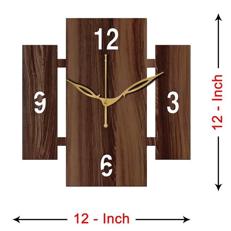 vpk ساعة حائط مربعة بدون زجاج من MDF مقاس 30X30 سم للمنزل (12 بوصة، ونج) - 14 - Image 4