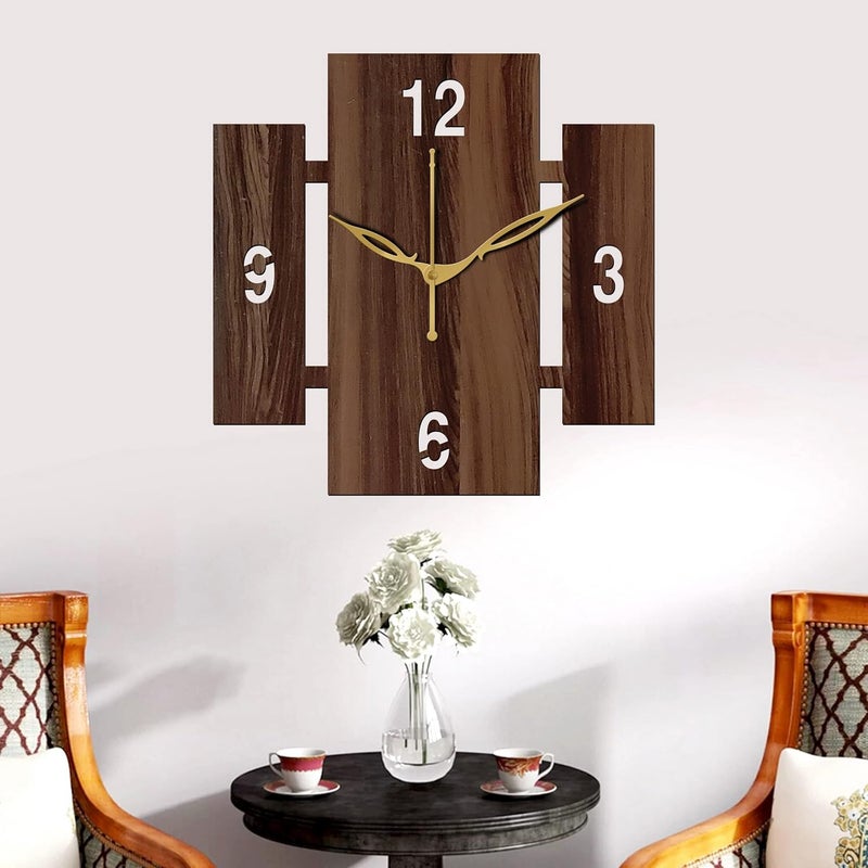 vpk ساعة حائط مربعة بدون زجاج من MDF مقاس 30X30 سم للمنزل (12 بوصة، ونج) - 14 - Image 3