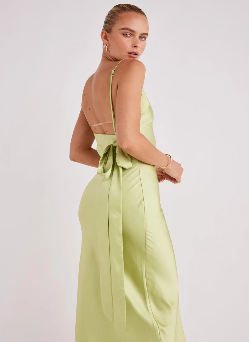 SNDYS Chartreuse Slip Dress