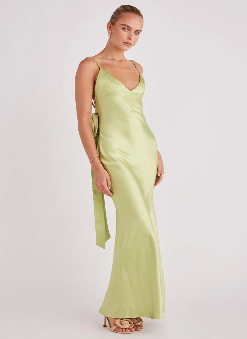 SNDYS Chartreuse Slip Dress