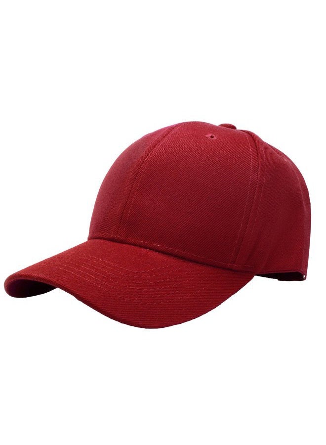 falari baseball dad cap adjustable size for running workouts and outdoor activities, 1pc burgundy, one size, 63-G001-28-Burgundy - Image 1