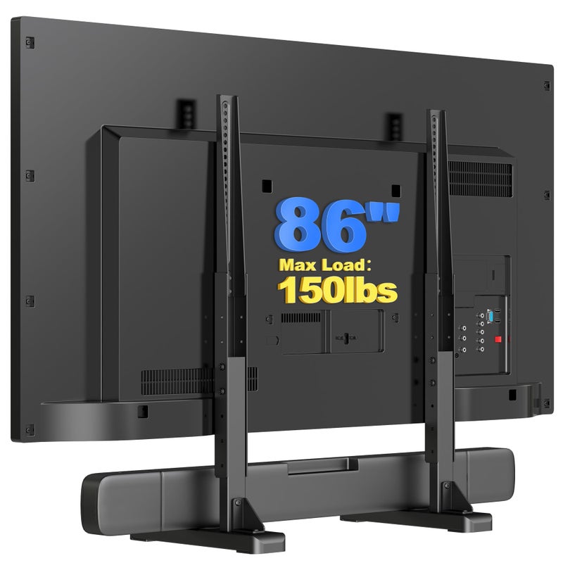 XINLEI Large TV Stand Table Top for Most 24 to 86 Inch Flat/Curved TVs Heavy Duty TV Leg, Support 150 lbs, Max VESA 800x600mm, for Living Room ML3286 - Image 1