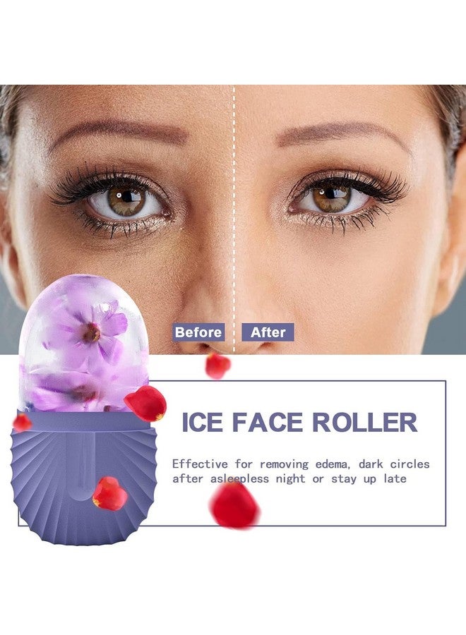 Facial Ice Roller for Glowing Skin | Skin Tightening | Remove Wrinkles-Acne-Pimples | Relief from Eye Puffiness (Purple) - Image 2