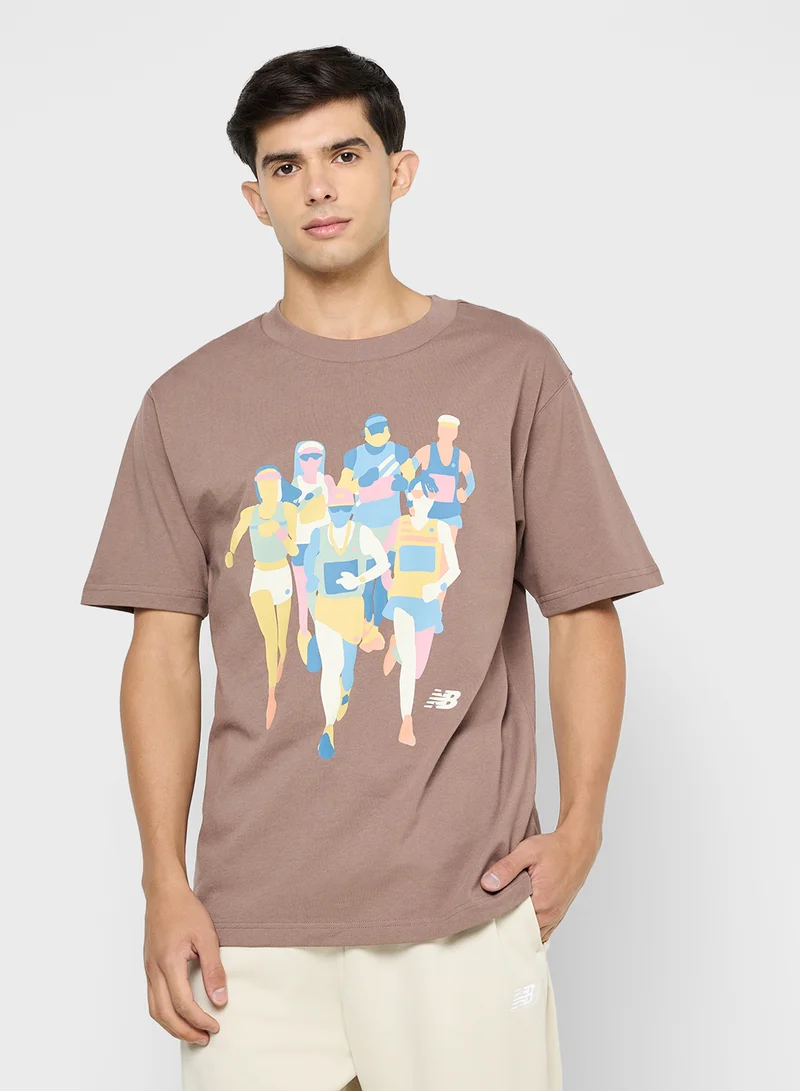 نيو بالانس Athletics System That Runs T-Shirt