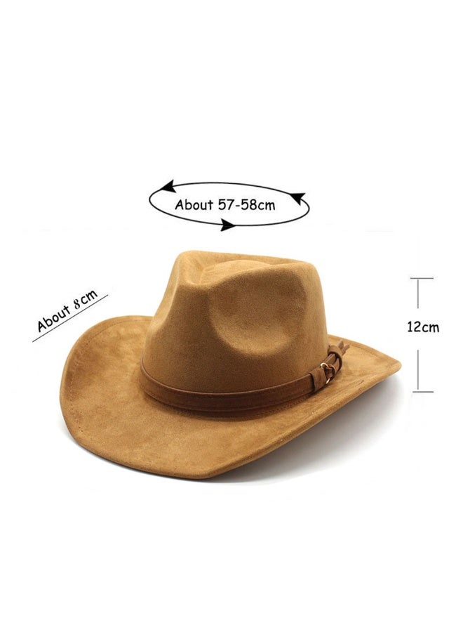 High Grade Unisex Western Cowboy Hat Men Women Classic Roll Up Fedora Hat Travel Desert Beach Cool Wide Brim Soft Cowgirls Cap - Image 5