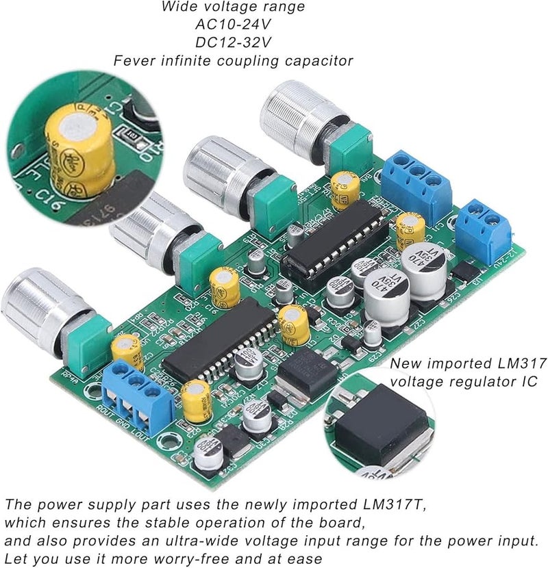 Amplifier Tone Board Preamplifier Volume Control Power Amplifier Module For Home Theater - Image 4