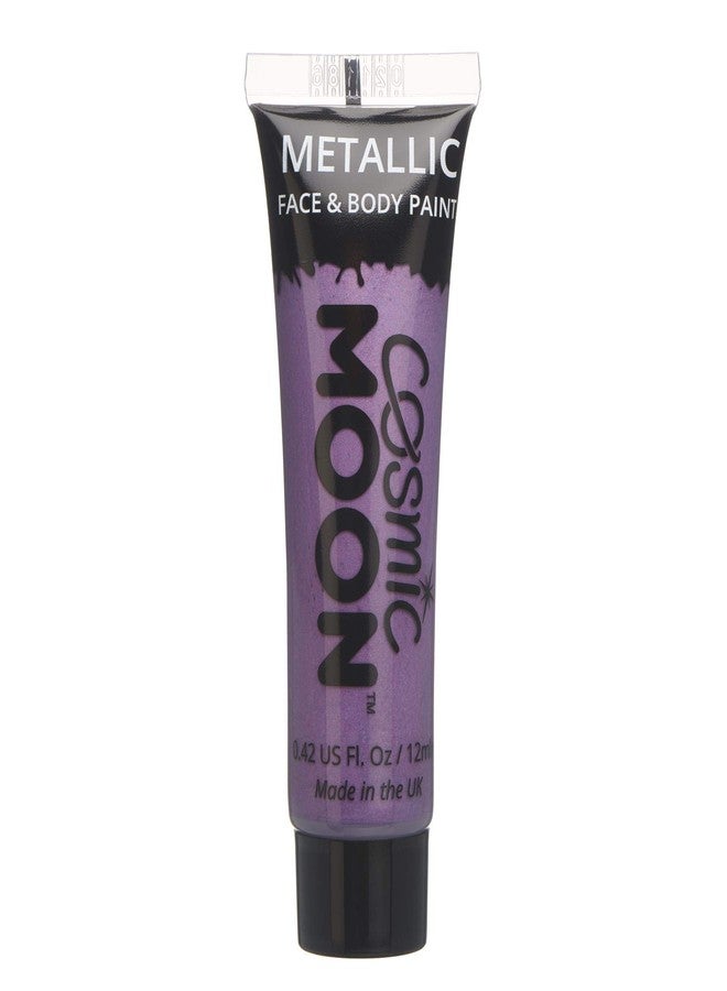 Cosmic Moon - Metallic Face Paint makeup for the Face & Body - 0.40fl oz - Create mesmerising metallic face paint designs! - Purple - Image 1