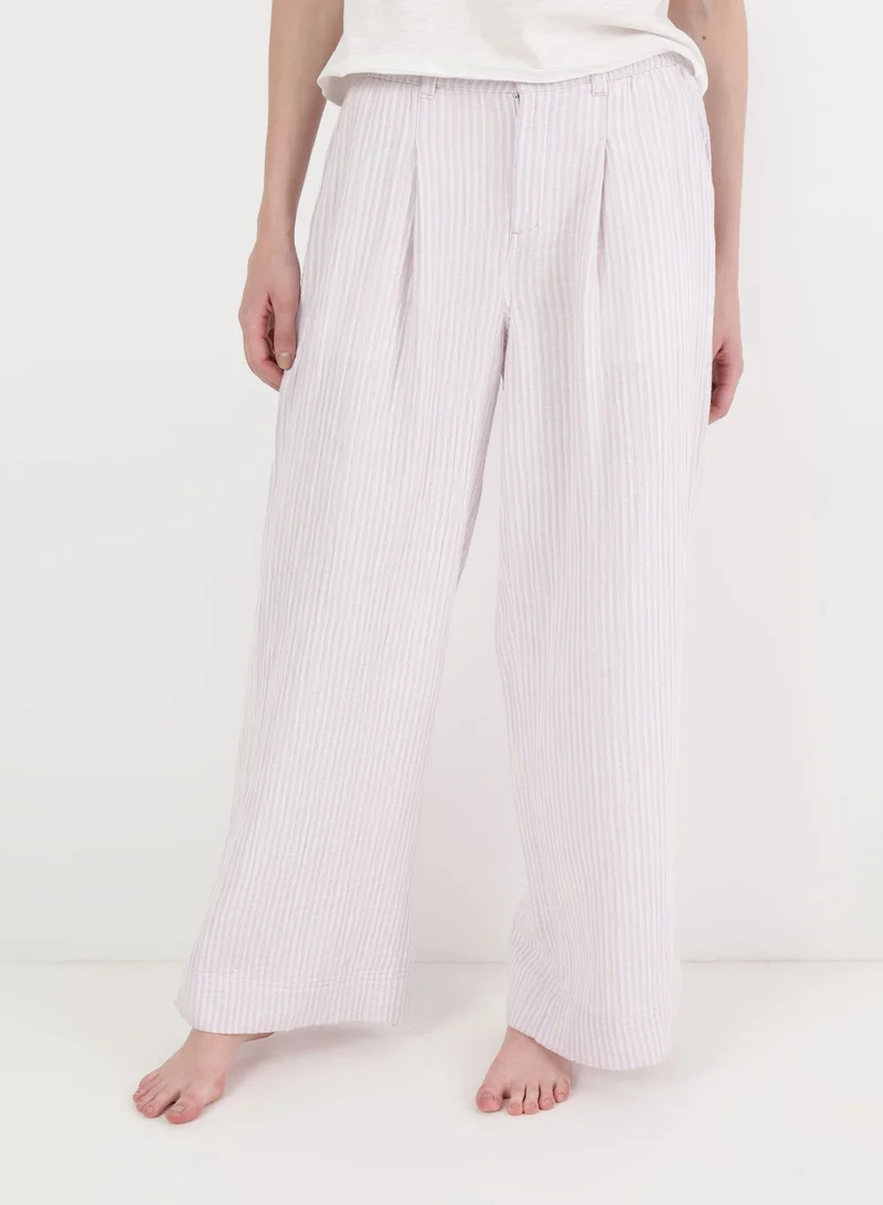 امريكان ايجل AE High-Waisted Linen-Blend Pull-On Pant