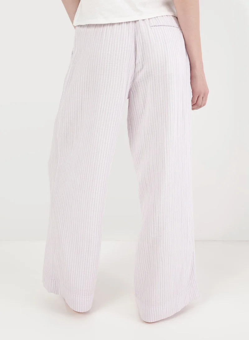 امريكان ايجل AE High-Waisted Linen-Blend Pull-On Pant