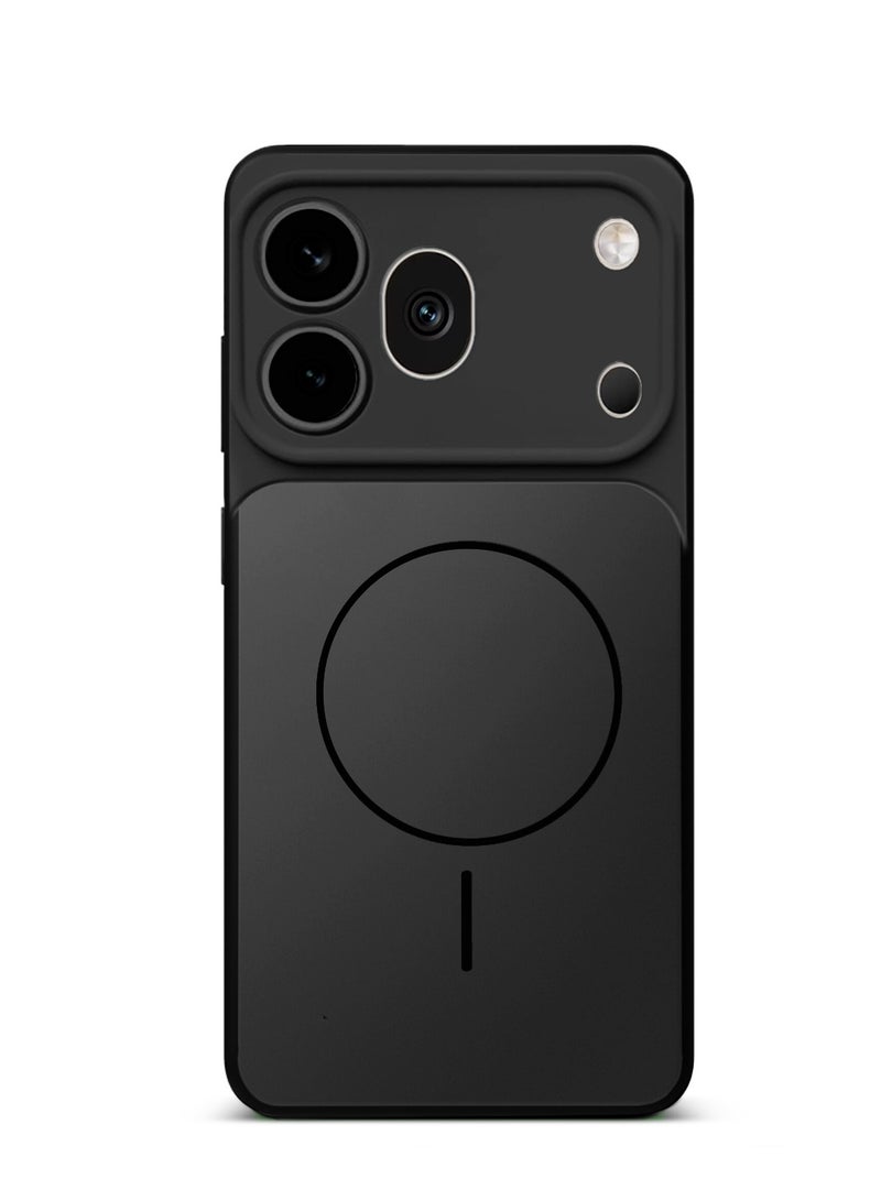 Wtech Honor 600 Pro 5G 2026 Premium Liquid Silicone Compatible With Thin Magsafe Ring Case Cover (MCMPMN) - Black - Image 4