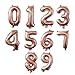 AnnoDeel 10 pcs 16inch Number Rose Gold Mylar Balloons 09 Rose Gold Foil Balloons for Birthday Wedding Party Decorations Number Balloons - Image 3