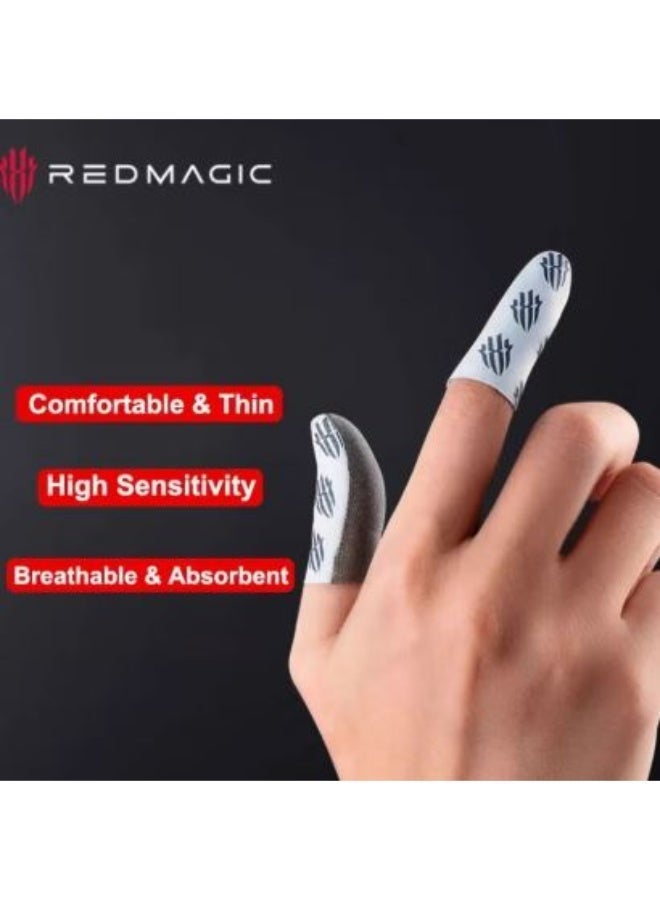 نوبيا ريد ماجيك أغطية أصابع من ريدماجيك، ضد التعرق وسلسة مصنوعة من قماش الفضة للمحترفين – قفازات ألعاب للأصابع مناسبة للموبايل والآيباد - Image 2