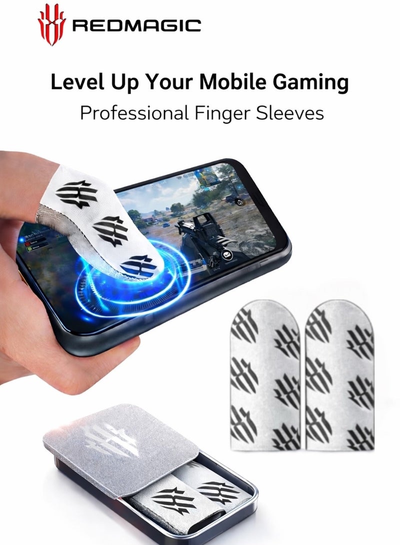 REDMAGIC Gaming Finger Sleeves by Redmagic, Sweatproof Gaming Gloves Fingertip Silvercloth – Pro Finger Sleeves for Mobile/IPAD Gaming - Image 1