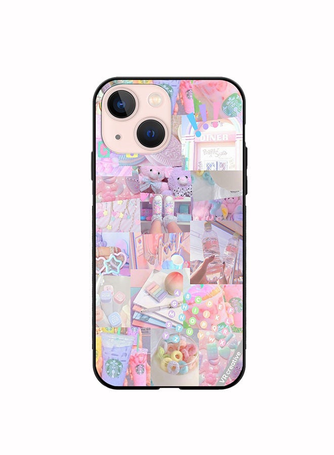 VR CREATIVE Protective Case Cover For Apple iPhone 14 Cute Collage Design Multicolour - Image 1