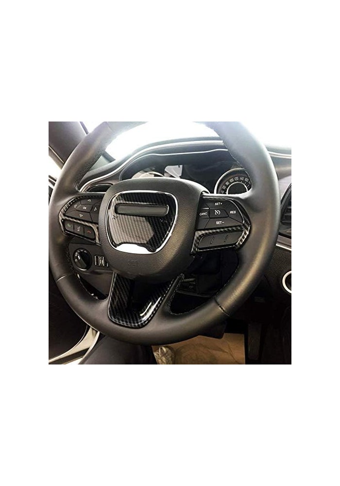 Wivplex Carbon Fiber Steering Wheel Cover Trim for Dodge Challenger - Image 5