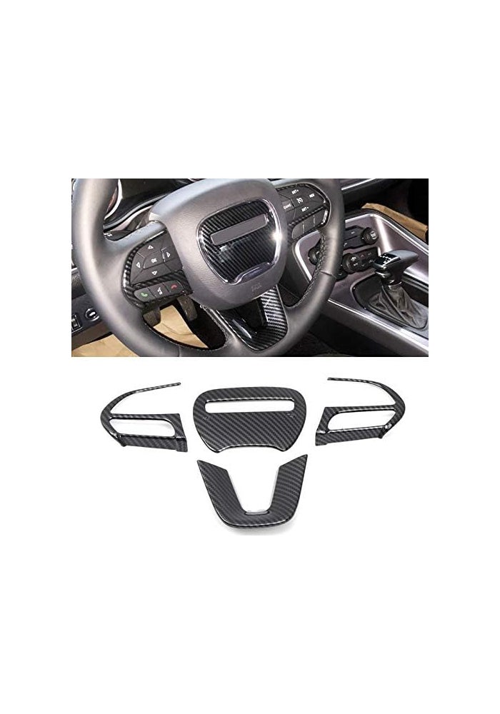 Wivplex Carbon Fiber Steering Wheel Cover Trim for Dodge Challenger - Image 4