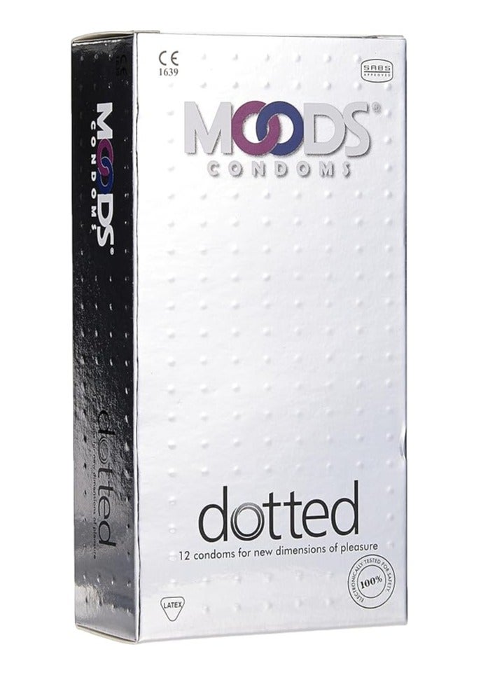 Moods Dotted Condoms, Pack of 12 - Image 1