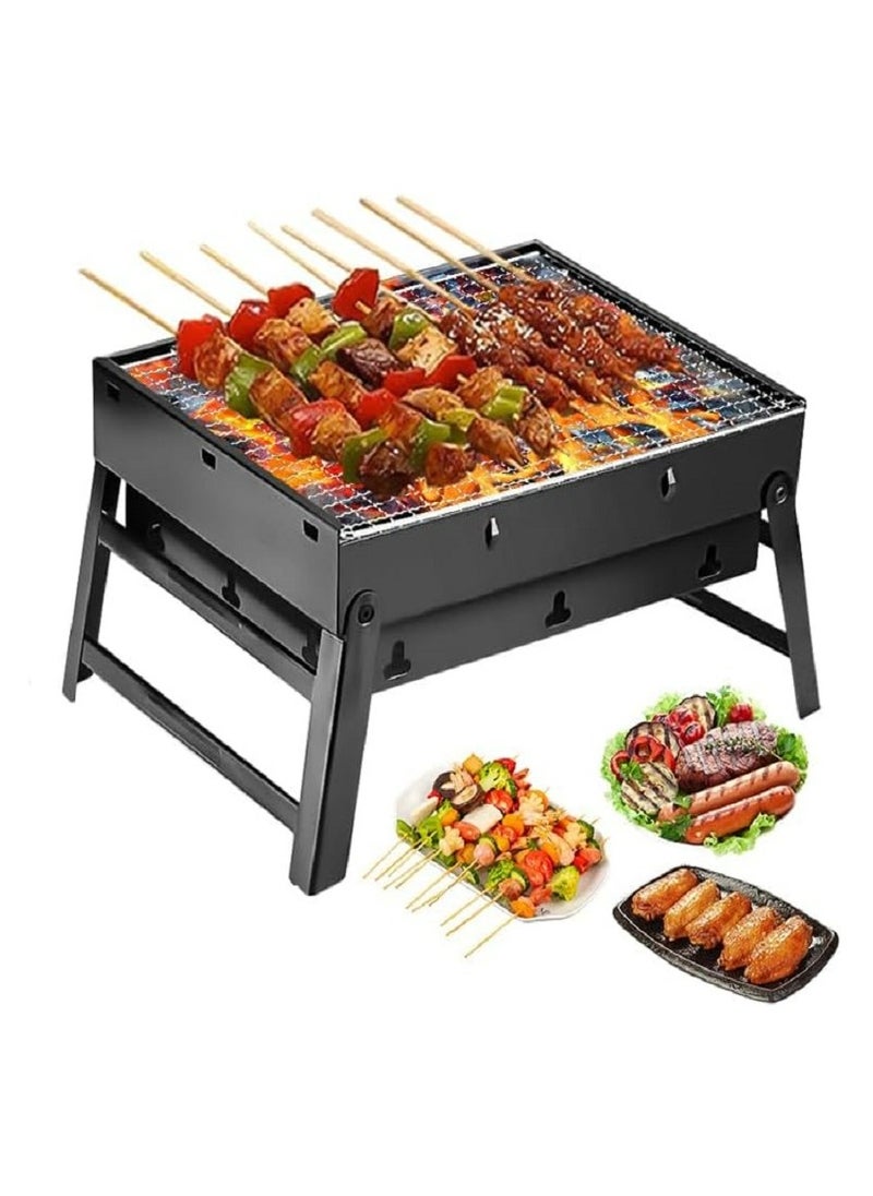 Joyelink - Charcoal Grill, BBQ Grill Folding Portable smoker Grill, Barbecue Grill Mini Barbecue Grill desk Tabletop Outdoor Grill for Camping Picnics Garden Beach Party - Image 1