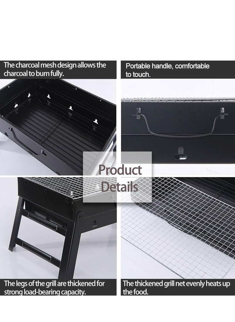 Joyelink - Charcoal Grill, BBQ Grill Folding Portable smoker Grill, Barbecue Grill Mini Barbecue Grill desk Tabletop Outdoor Grill for Camping Picnics Garden Beach Party - Image 1