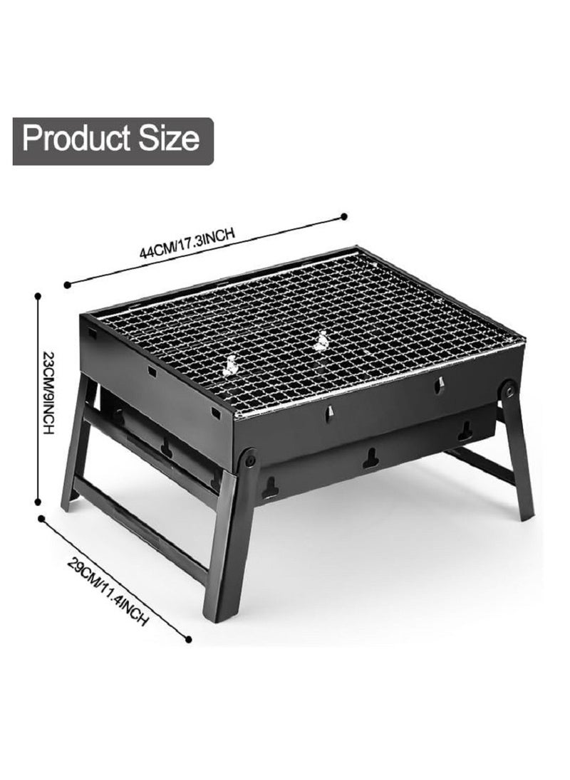 Joyelink - Charcoal Grill, BBQ Grill Folding Portable smoker Grill, Barbecue Grill Mini Barbecue Grill desk Tabletop Outdoor Grill for Camping Picnics Garden Beach Party - Image 1