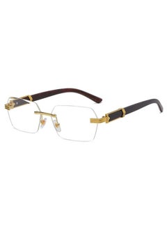202 New Wood Grain Legs Metal Sunglasses Europe And The United States Irregular Square Trend Special Glasses