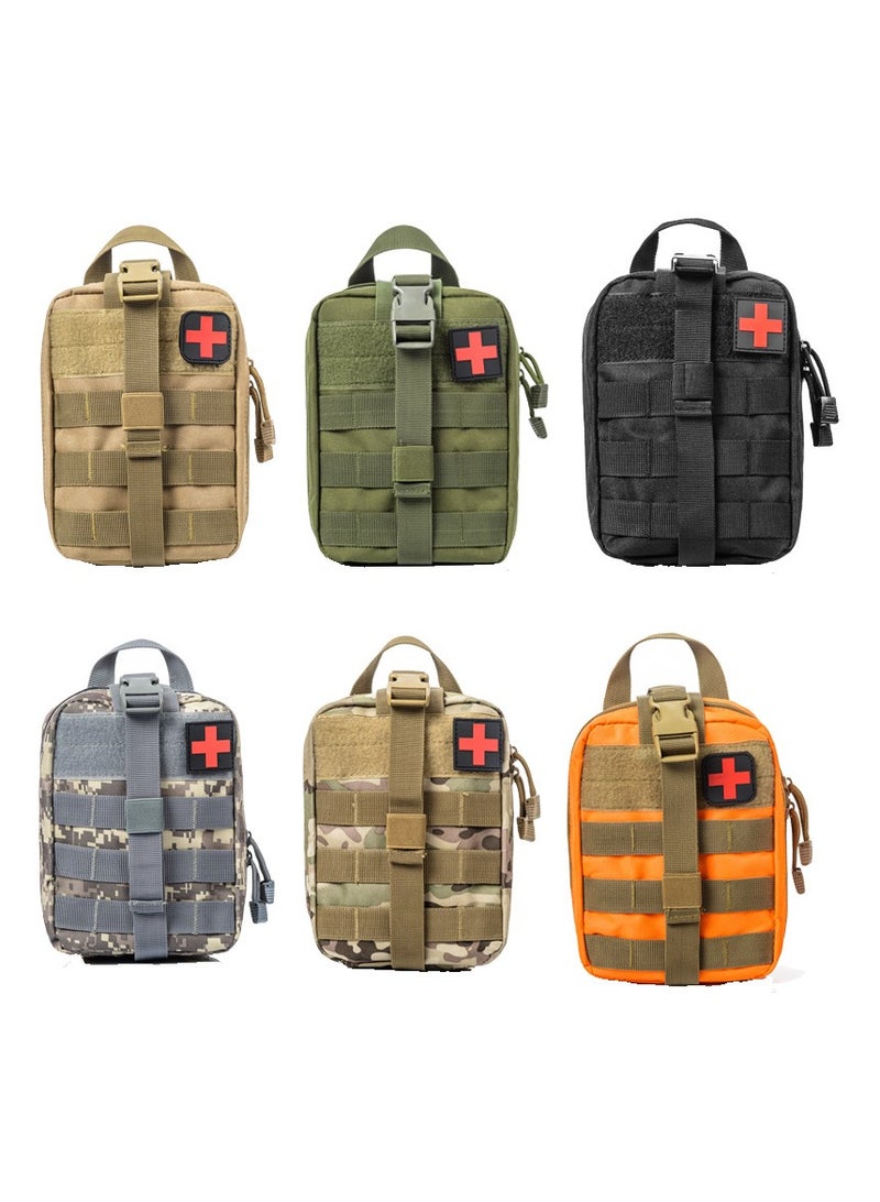 AROAQ حقيبة الإسعافات الأولية، حافظة طبية تكتيكية، حقيبة إسعافات أولية خفيفة الوزن مقاومة للماء، حقيبة مجموعة الطوارئ للبقاء على قيد الحياة للسفر و hike والعلاج الطارئ في المنزل، (أسود) - Image 4