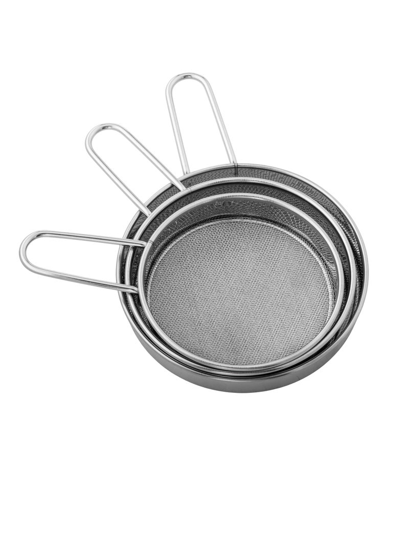 دانيا طقم مصافي من الستانلس استيل عدد 3 قطع - Image 1