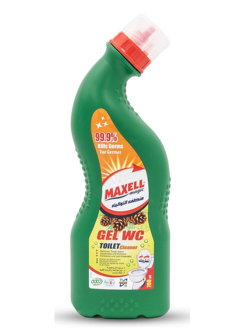 Maxell Magic Maxell Magic WC Cleaner | 700ml Pine Scented Bathroom & Floor Disinfectant – Powerful Stain Removal, Rust & Limescale Eliminator, Deodorizer & Germ-Killer  - Image 1