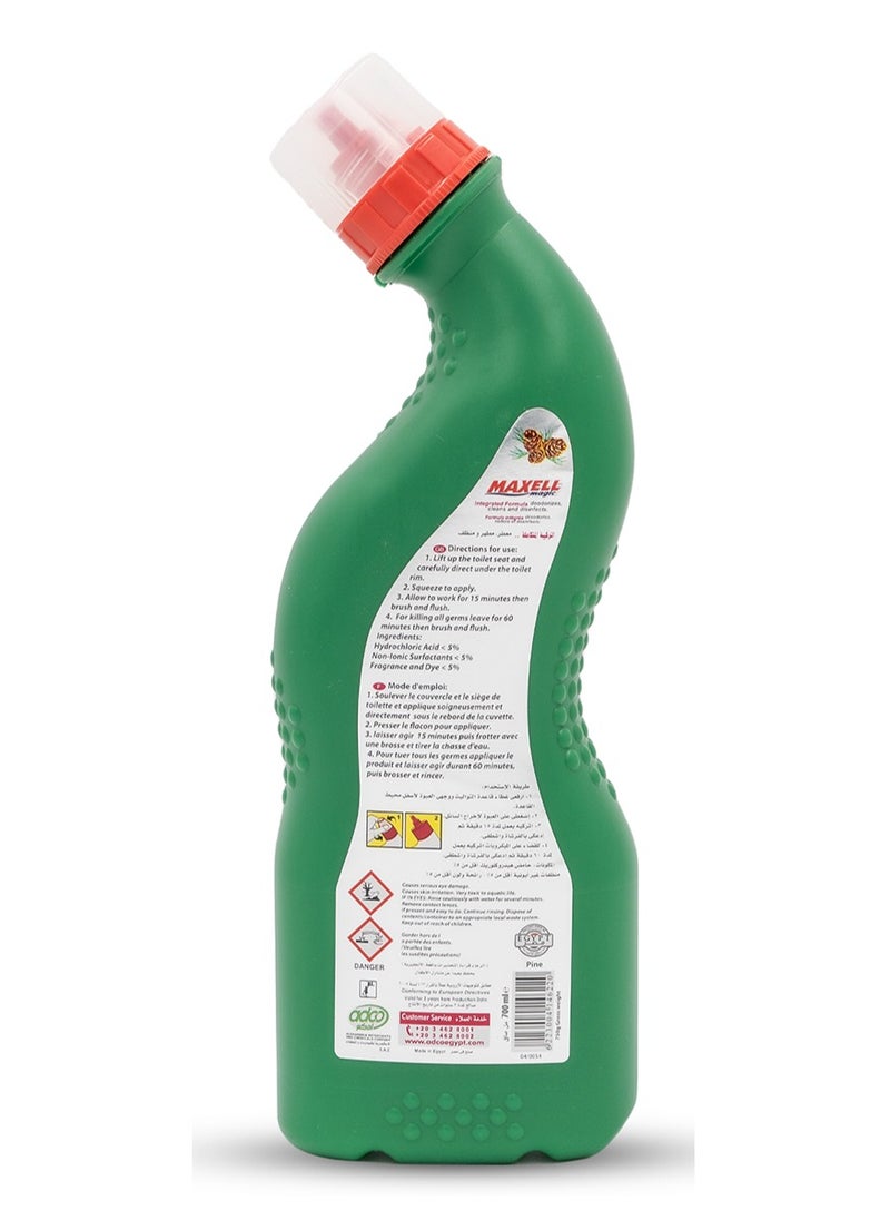 Maxell Magic Maxell Magic WC Cleaner | 700ml Pine Scented Bathroom & Floor Disinfectant – Powerful Stain Removal, Rust & Limescale Eliminator, Deodorizer & Germ-Killer  - Image 2