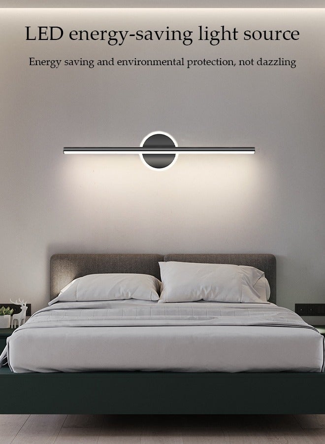 DUNISO Mirror Light, Led Bathroom Mirror Light, Modern Mirror Cabinet Light, White Light, Bathroom Wall Light, Black Metal Mirror Frame Light, Suitable For Hotel, Restaurant, Dressing Table  - Image 5