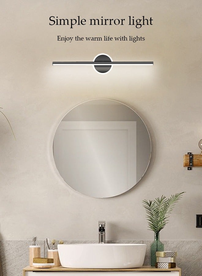 DUNISO Mirror Light, Led Bathroom Mirror Light, Modern Mirror Cabinet Light, White Light, Bathroom Wall Light, Black Metal Mirror Frame Light, Suitable For Hotel, Restaurant, Dressing Table  - Image 4