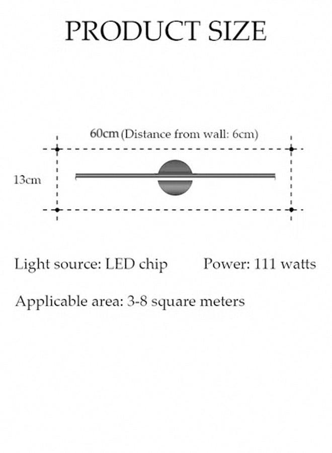 DUNISO Mirror Light, Led Bathroom Mirror Light, Modern Mirror Cabinet Light, White Light, Bathroom Wall Light, Black Metal Mirror Frame Light, Suitable For Hotel, Restaurant, Dressing Table - Image 2