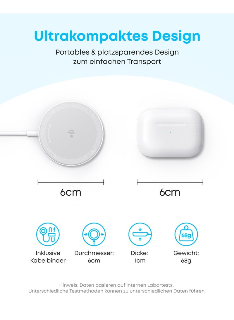 Anker MagSafe Charger Pad Compatible, MagGo iPhone 17/17 Pro/17 Air /17 Pro Max, 16/15/14 Series (Charger Not Included) - Image 4