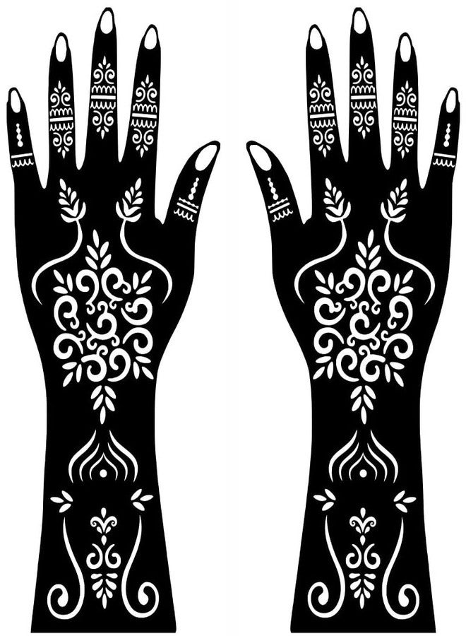 ORDERSHOCK Wedding Mehndi Stencil Sticker for Functions and Family Celebrations Easy To Apply And Time Saving - Image 1