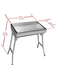 BLOOMING TIME Portable Stainless Steel Charcoal Grill - Folding BBQ Grill for Outdoor Camping  - Image 2