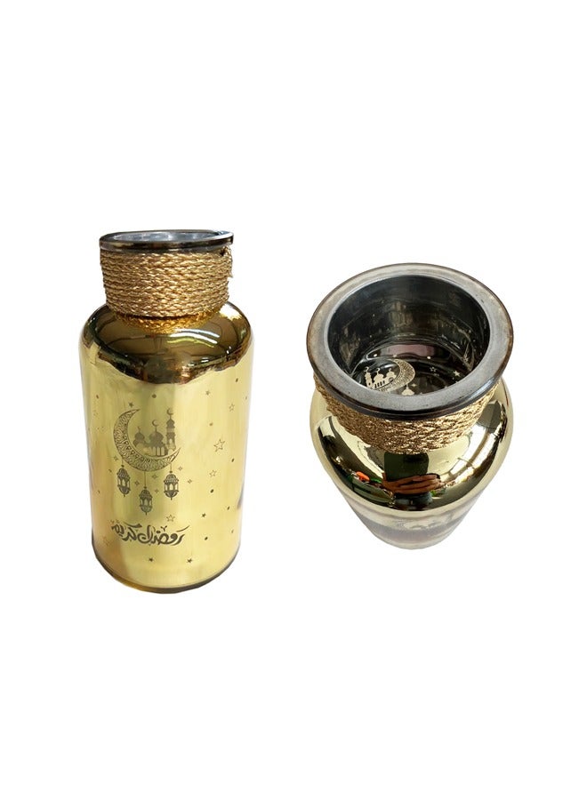 شيانغ يو قطعتان من الهدايا الحديثة الزخرفية الجميلة حفلة منزلية مصباح زجاجة زجاجية مقاومة للماء - Image 1