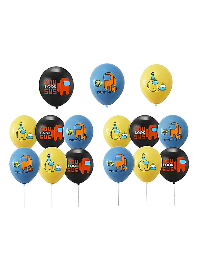 إسكدنيا مجموعة بالونات من اللاتكس بتصميم مستوحى من لعبة الفيديو Among Us، مكونة من 12 قطعة. - Image 2