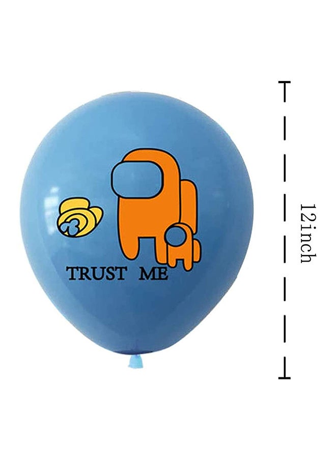 إسكدنيا مجموعة بالونات من اللاتكس بتصميم مستوحى من لعبة الفيديو Among Us، مكونة من 12 قطعة. - Image 4