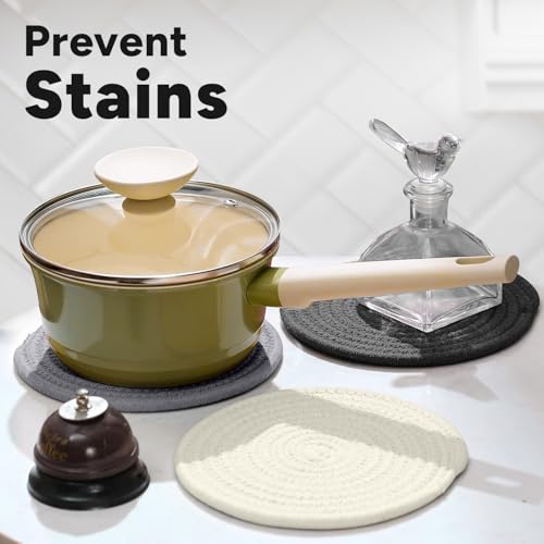 Avalon Kitchen Trivets for Hot Dishes Set of 3, Trivets for Hot Pots and Pans, Heat-Resistant Pot Holders, Stylish Coasters, Perfect for Your Kitchen - Image 5