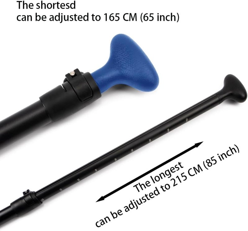 MoiShow SUP Paddle - Adjustable 3 Pieces Stand Up Paddle Board Paddle with Unique Lock Design Floating Alloy Shaft Paddleboard Paddle - Image 4