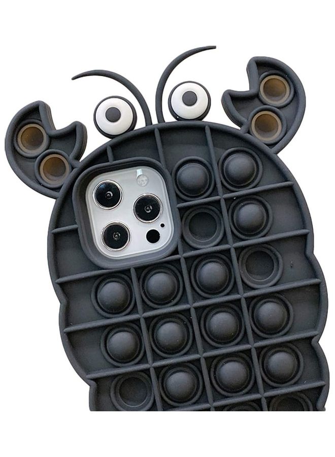 XiuWoo Pop Fidget Bubble Protective Case For Apple iPhone 12/12 Pro Black - Image 2