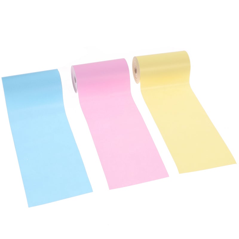 4PCS Printable Sticker Roll Colored Self-Adhesive Thermal Paper Printing Paper - Image 5