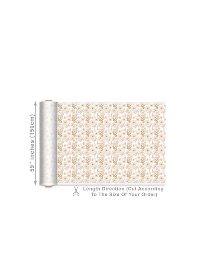 Vellato Al Lail Aramny Silk Fabric By The Yard Beige White Coral Oceanic Design Jalabiya Makhweer Dressmaking 58 Inches Width - Image 2