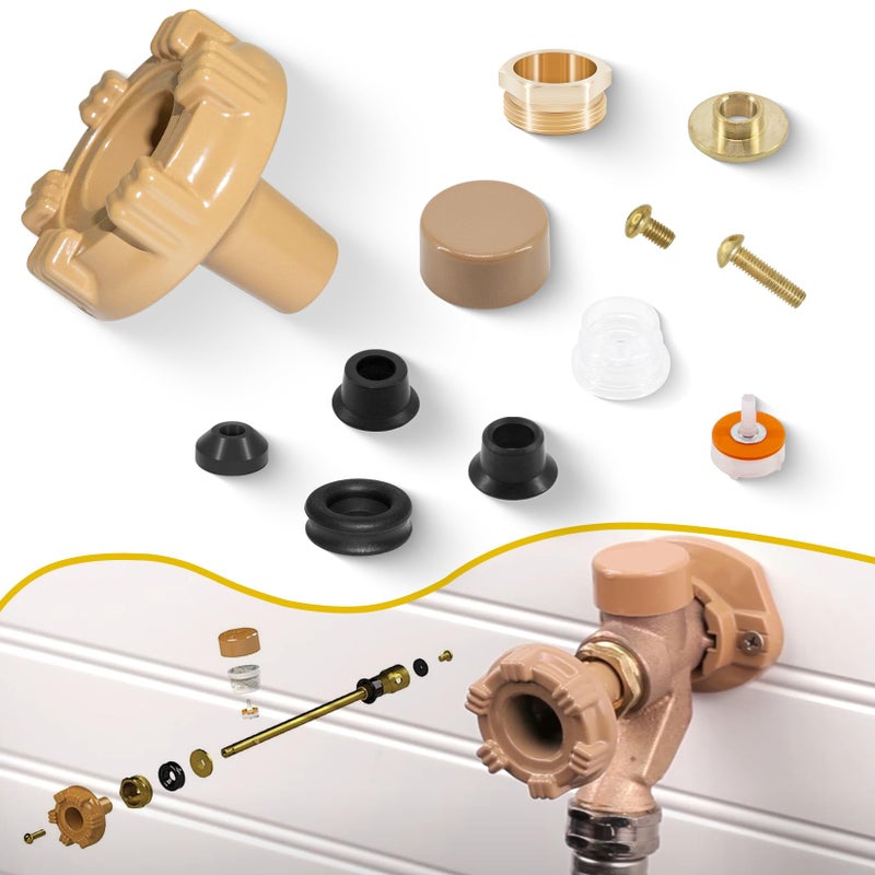 Datrenm RK17MH Outside Faucet Repair Kit Metal Handle Compatible with Woodford Model 17