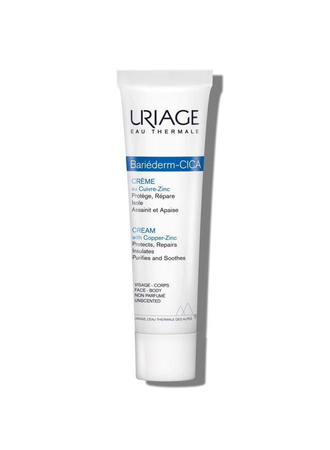 URIAGE Bariéderm-CICA Multi-Purpose Restoring Cream with Copper-Zinc & D-Panthenol | Enhances Skin Repair, For All Ages & Skin Types, Fragrance-Free, 40 mL / 1.35 oz - Image 1