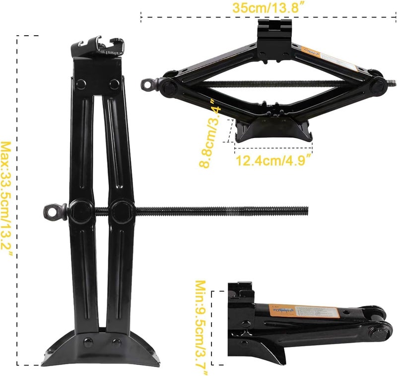 GNEY Scissor Jack Floor Lift Car Jacks with Speed Handle (1 TON JACKK) - Image 2