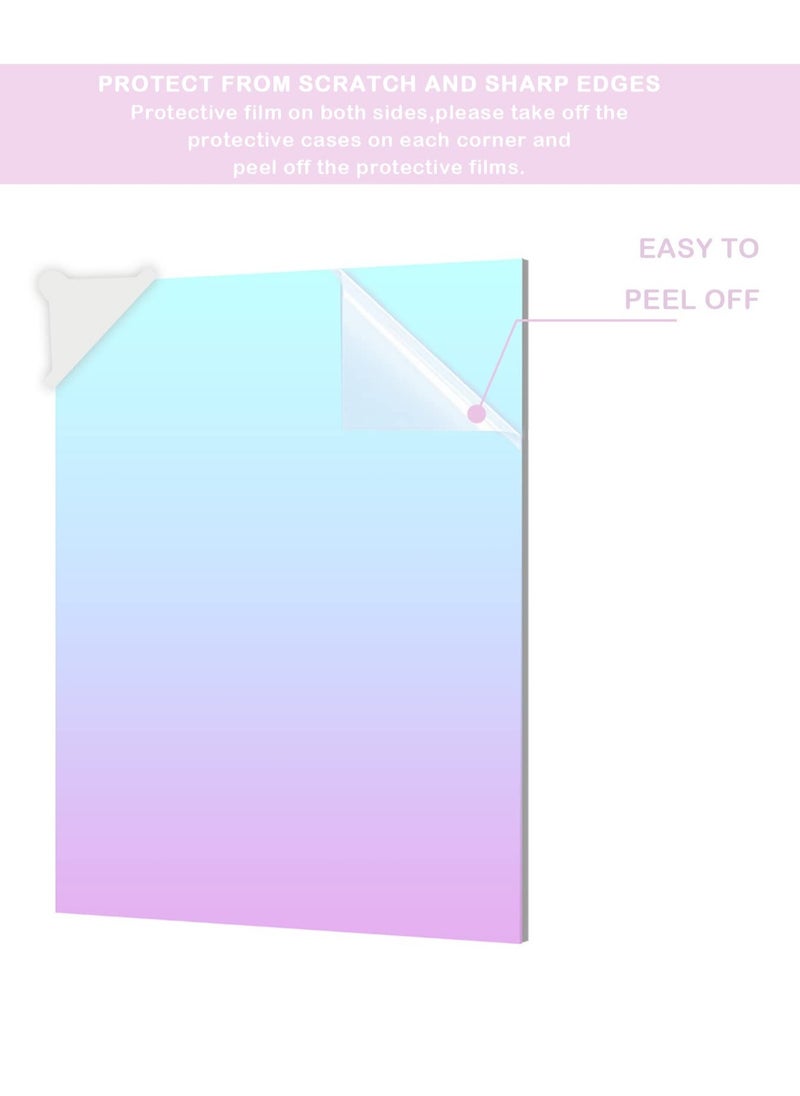 Excefore 8X12" Iridescent Acrylic Sheet, 4 Pack Colored Acrylic Sheets for Crafts,Signs,Pantings DIY Display Projects, 200x300x2.8MM  - Image 3